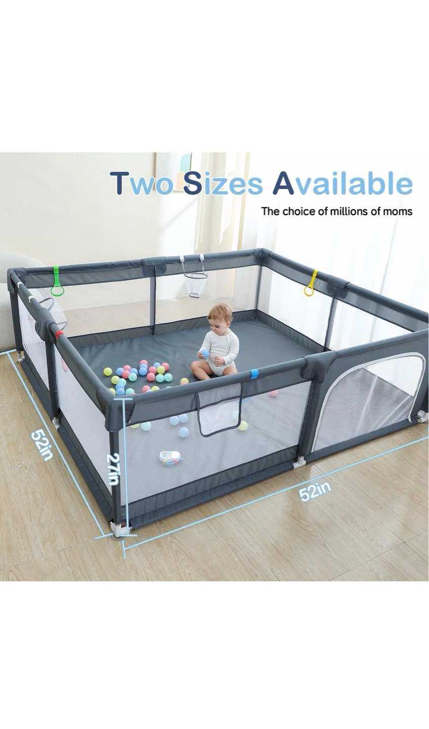 Baby Playpen - Portable Play Yard with Storage Bag