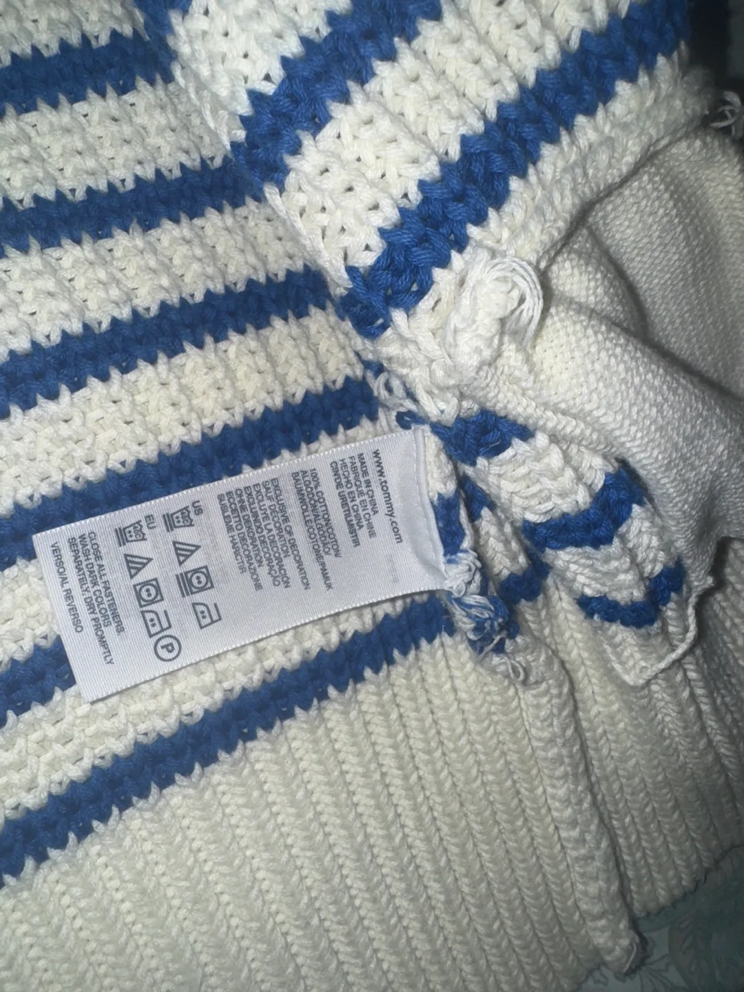 Tommy Hilfiger Striped Cardigan Sweater - Size Small image indicator(4)