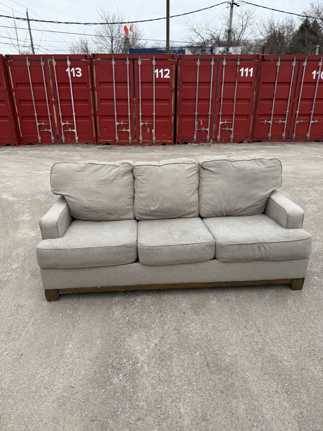 3 Seater Beige Sofa - photo 2