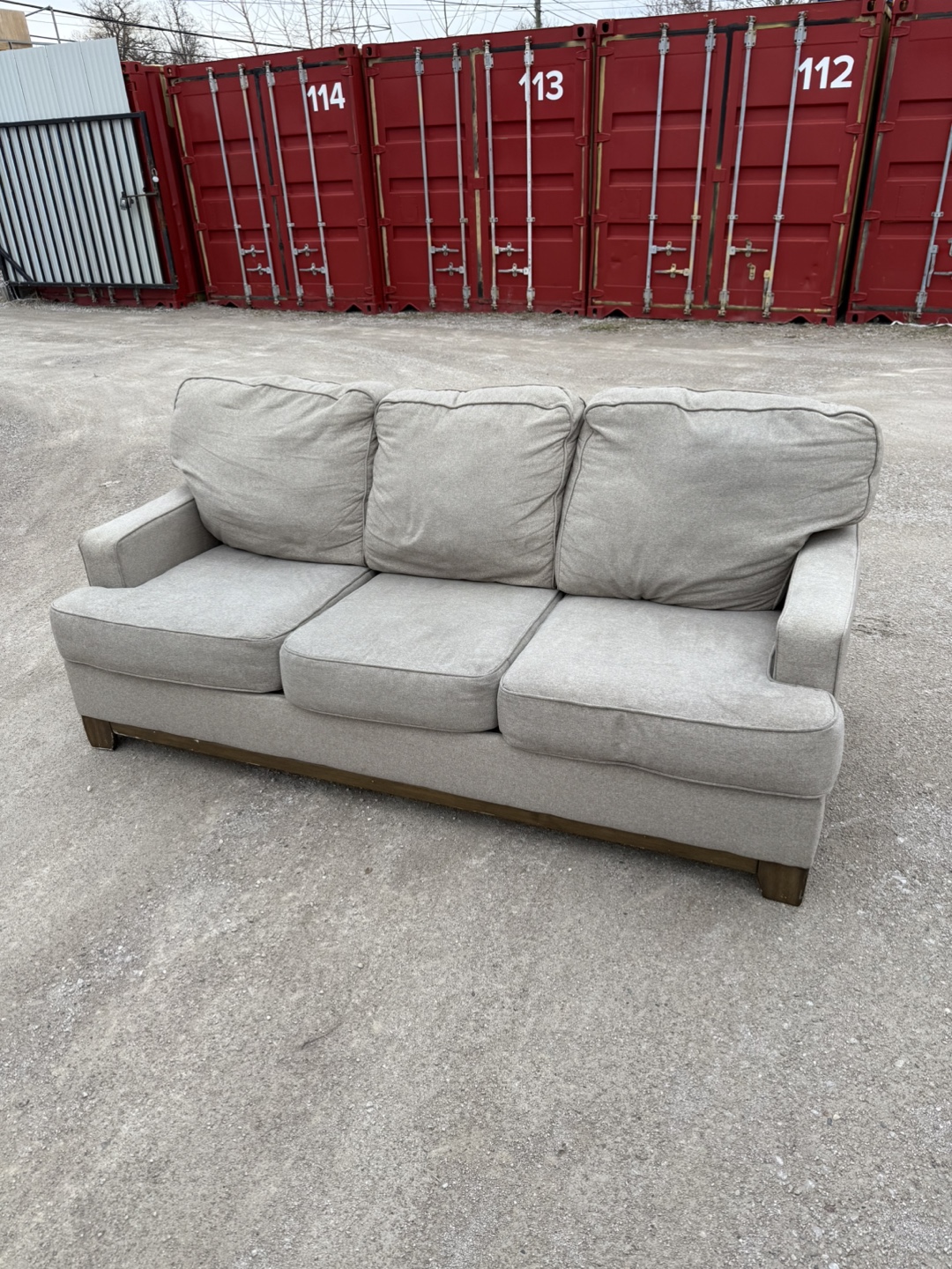 3 Seater Beige Sofa - photo 3