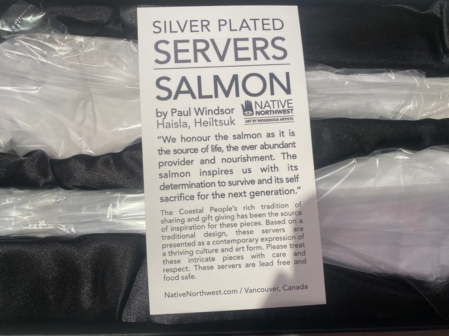 Native Northwest Salmon Silver Plated Servers image indicator(3)