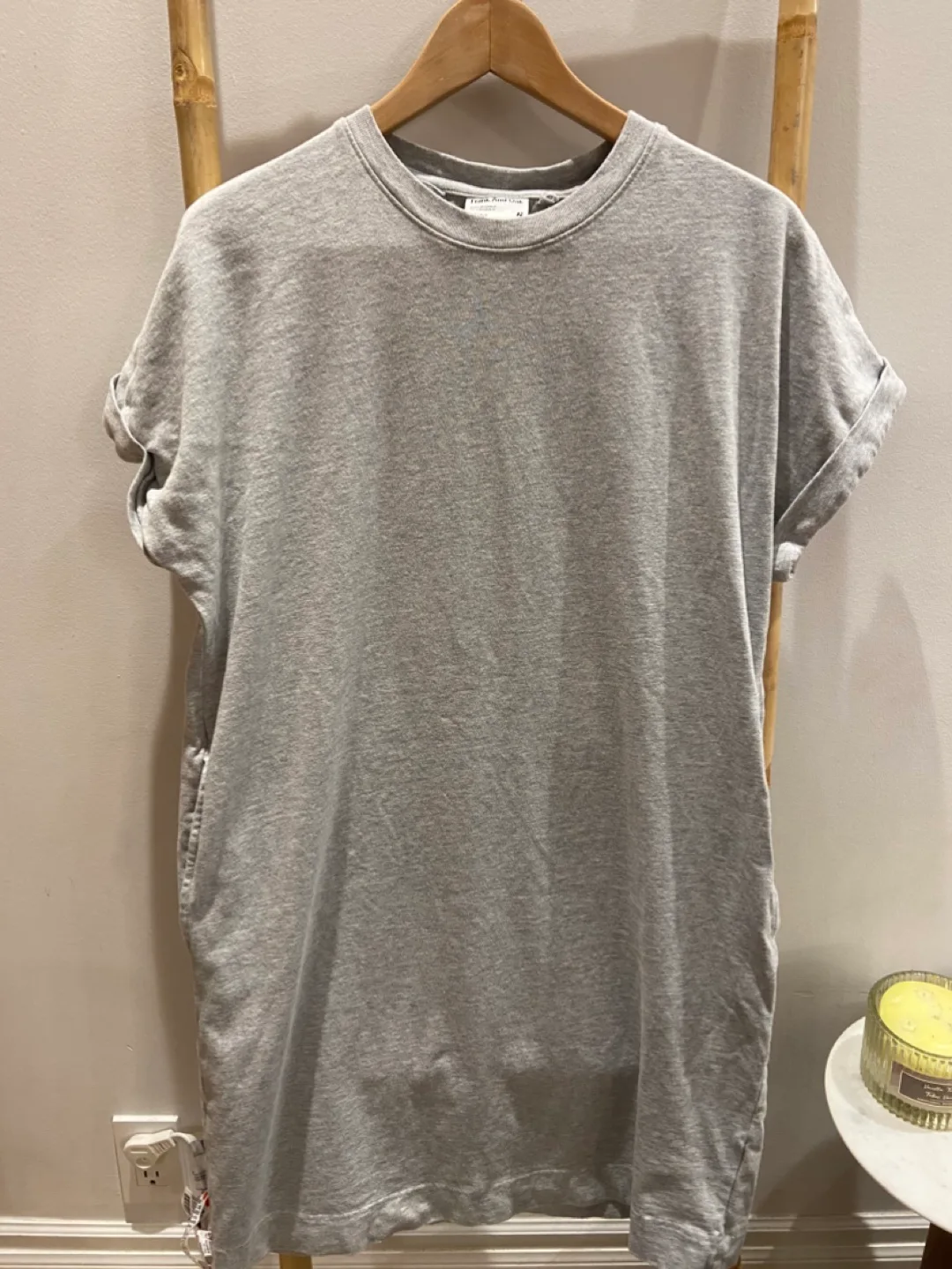 Frank And Oak Gray T-Shirt Dress Size M image indicator(2)