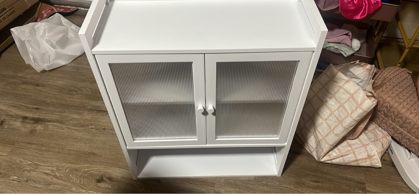 White Over The Toilet Storage Rack - photo 2