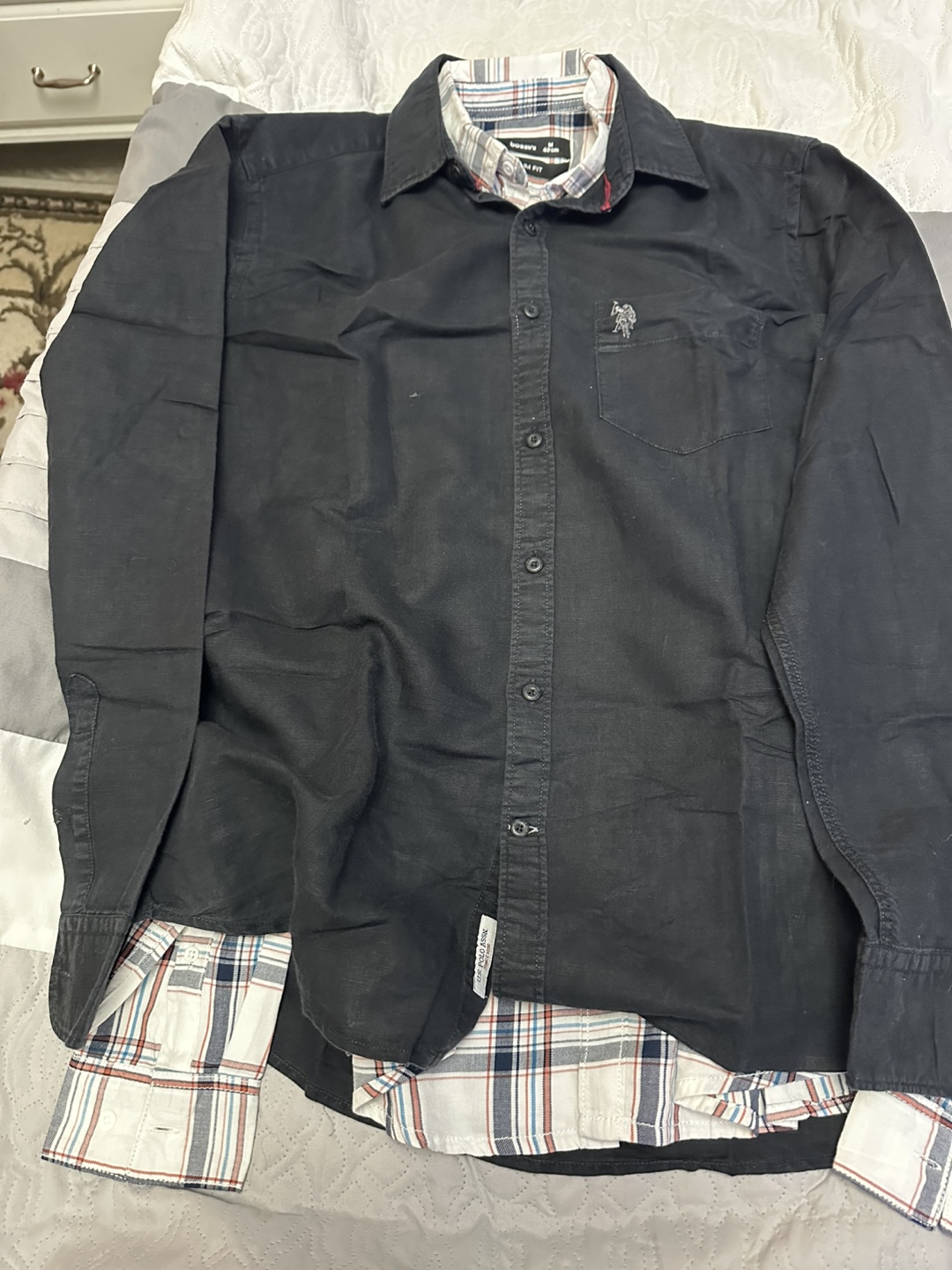 Bossini Men's Black Long Sleeve Shirt
