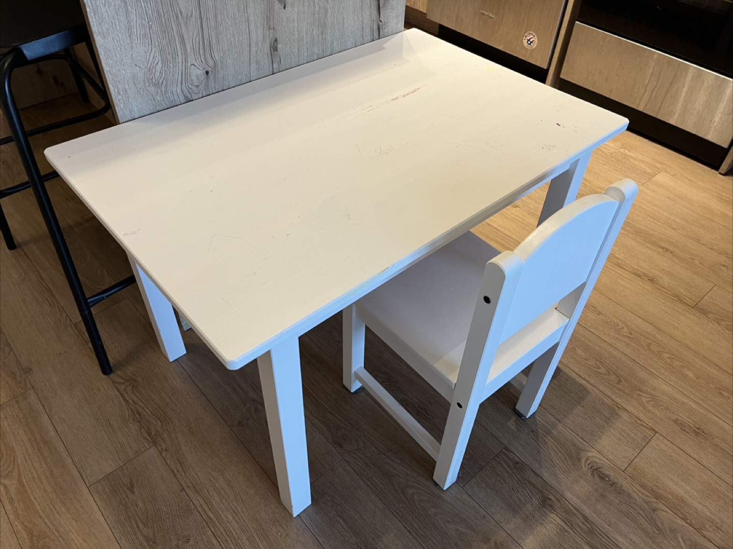 Ikea White Kids Table and Chair Set