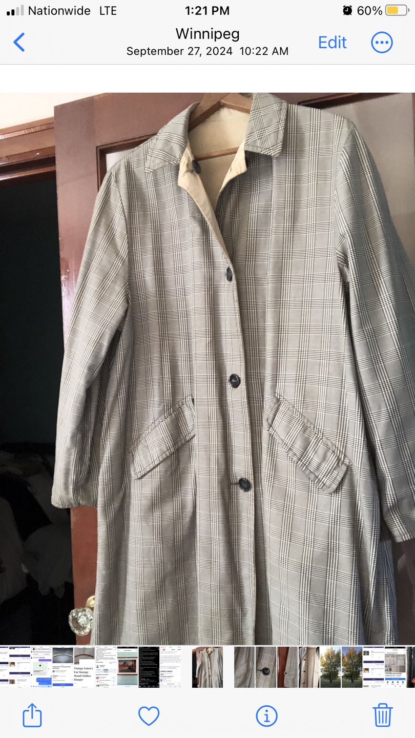Vintage Reversible Spring Coat - JUST $8 NOW