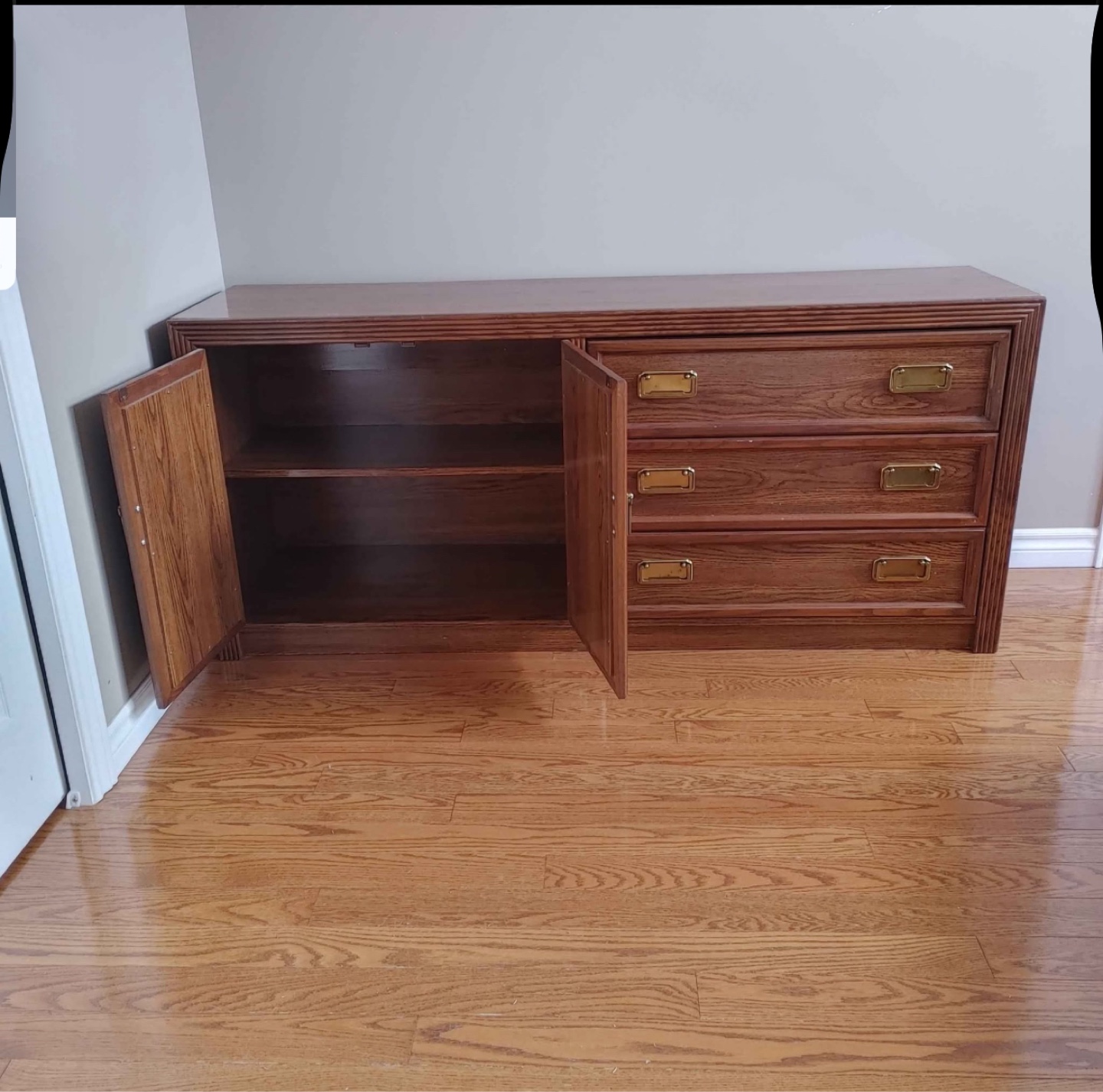 Vintage Wooden Cabinet with Drawers