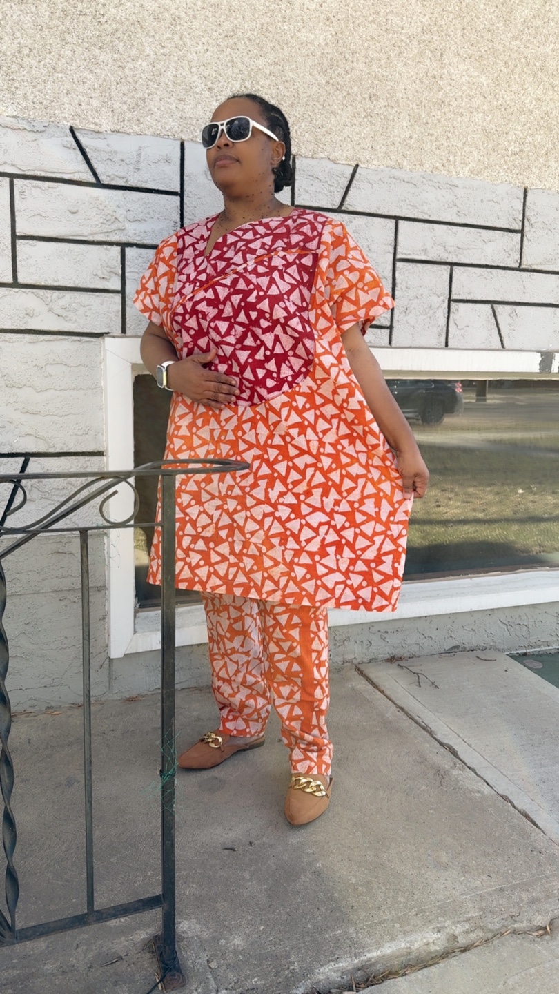 Beautiful African Print Two-Piece Outfit - photo 3