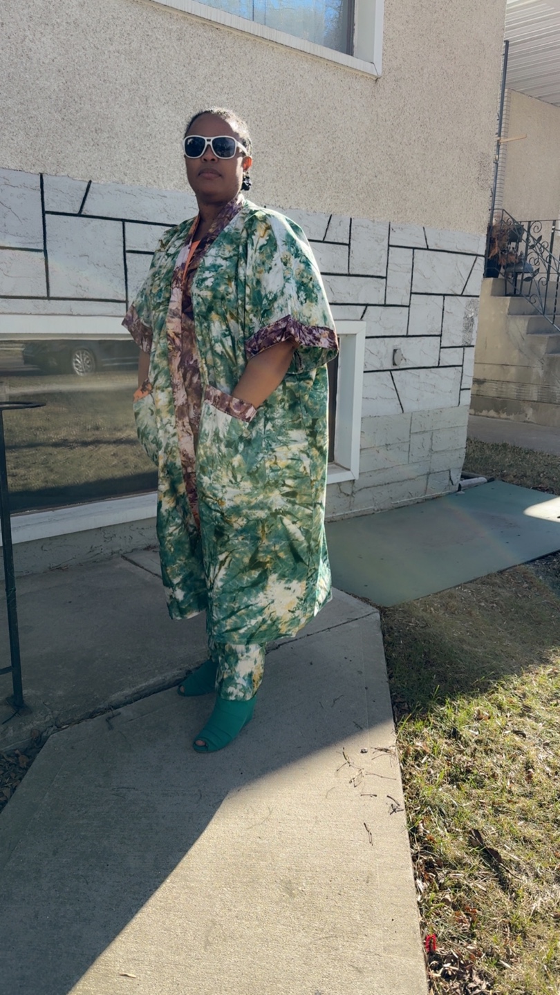 Tie-Dye Kimono and Pant Set - photo 3