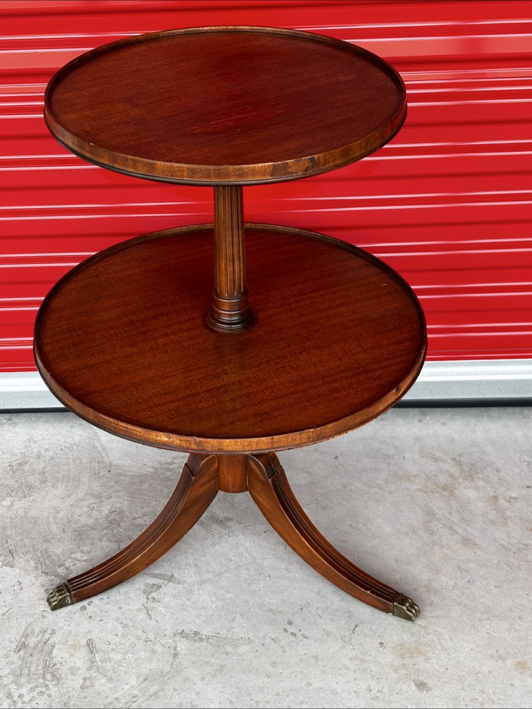 Two-Tiered Mahogany Side Table - photo 2
