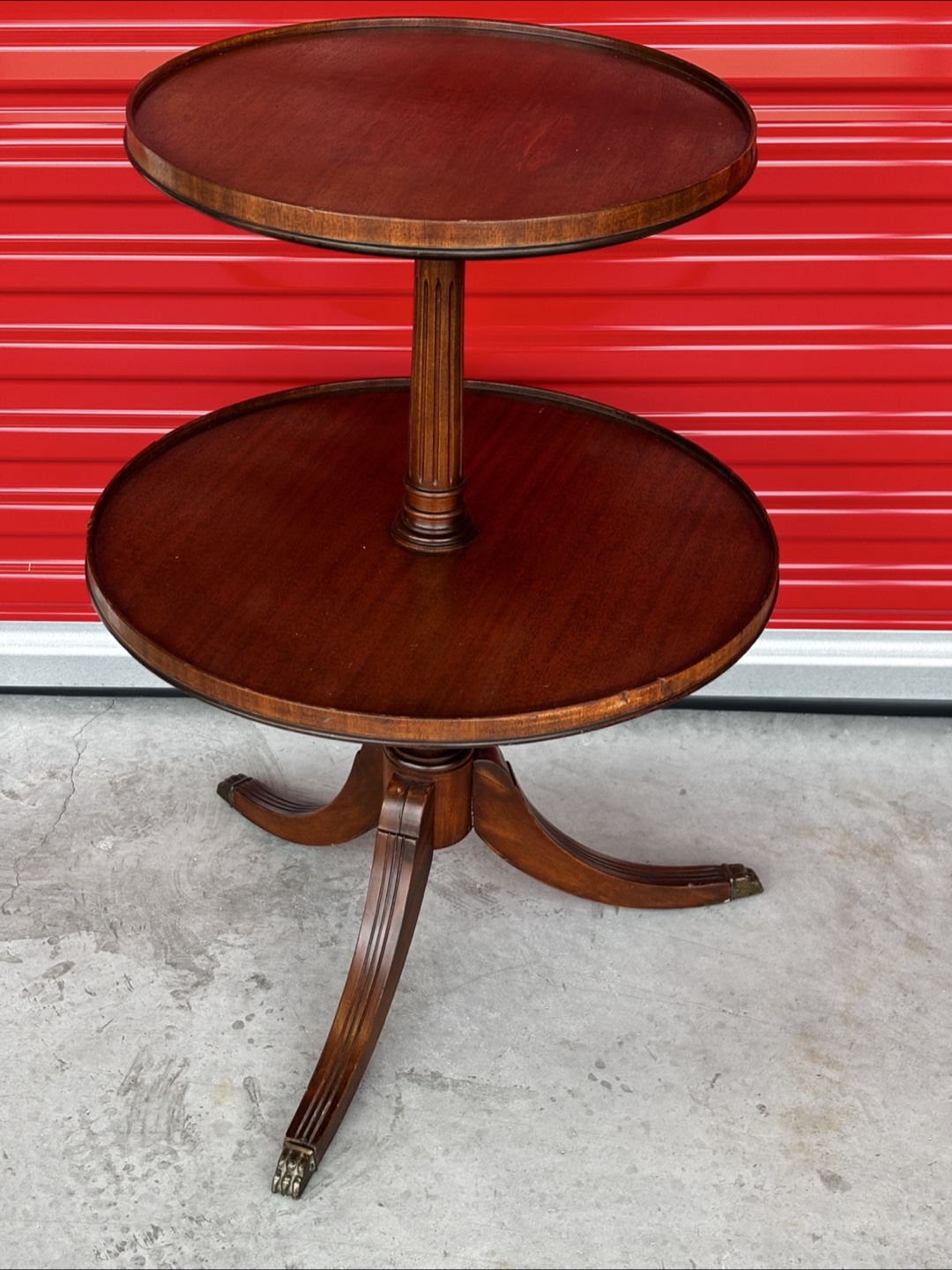 Two-Tiered Mahogany Side Table