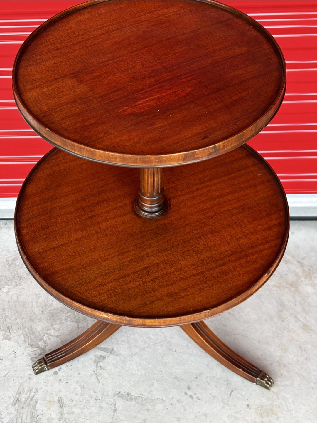 Two-Tiered Mahogany Side Table - photo 3
