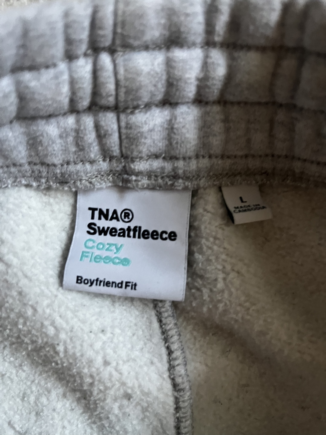 TNA Cozy Fleece Boyfriend Fit Sweatpants - Size Large - photo 2