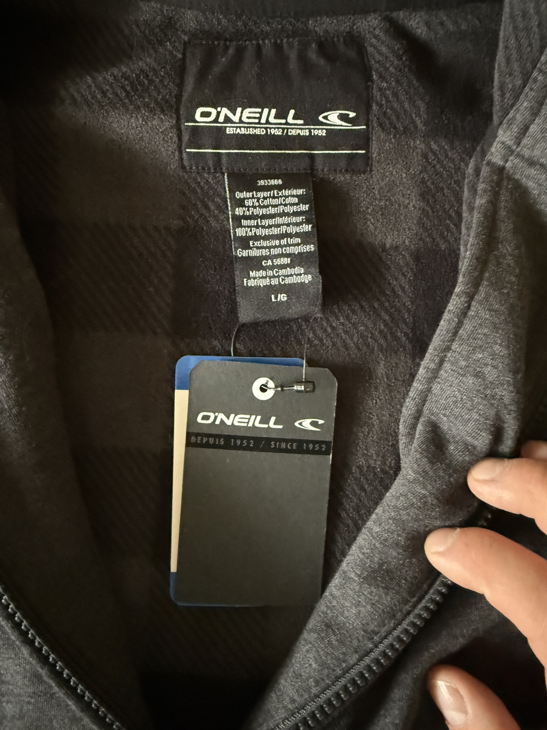 Men's O'Neill Zip-Up Hoodie - Size Large - photo 3