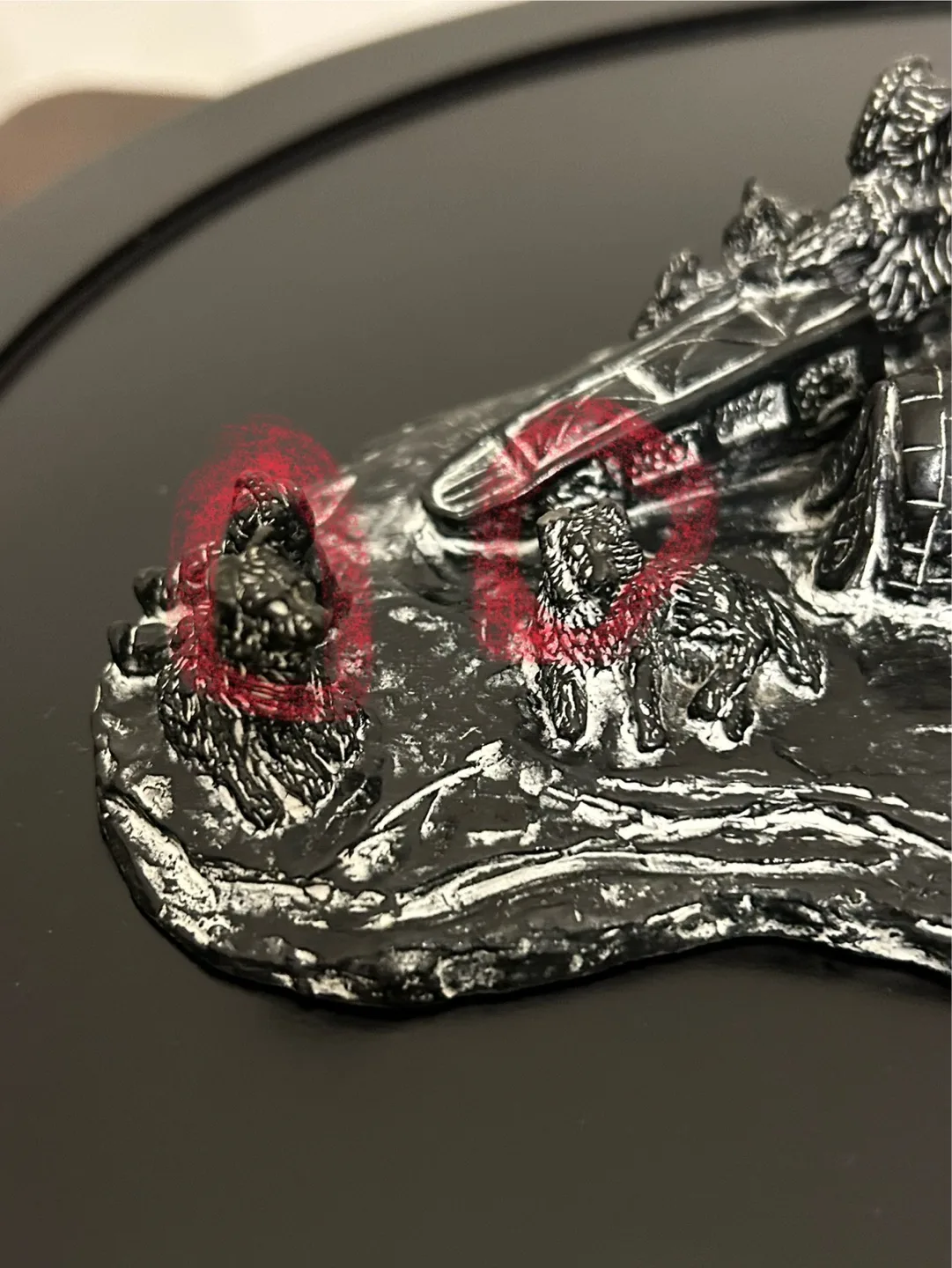 Vanstone Black Soapstone Carved Canada Igloo Eskimo Family 7” image indicator(9)