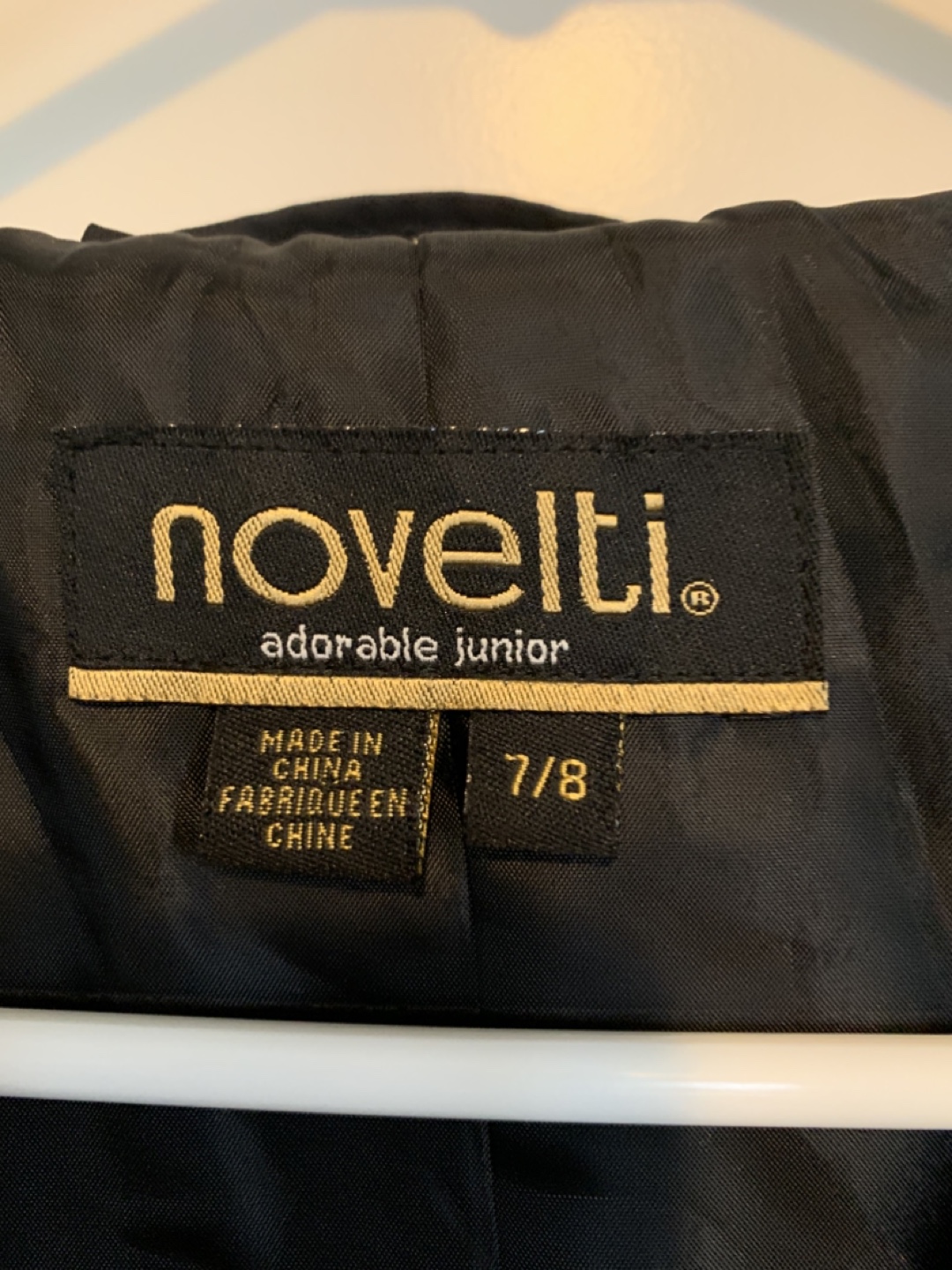 Novelti Adorable Junior Black Long Coat Size 7/8 - photo 2
