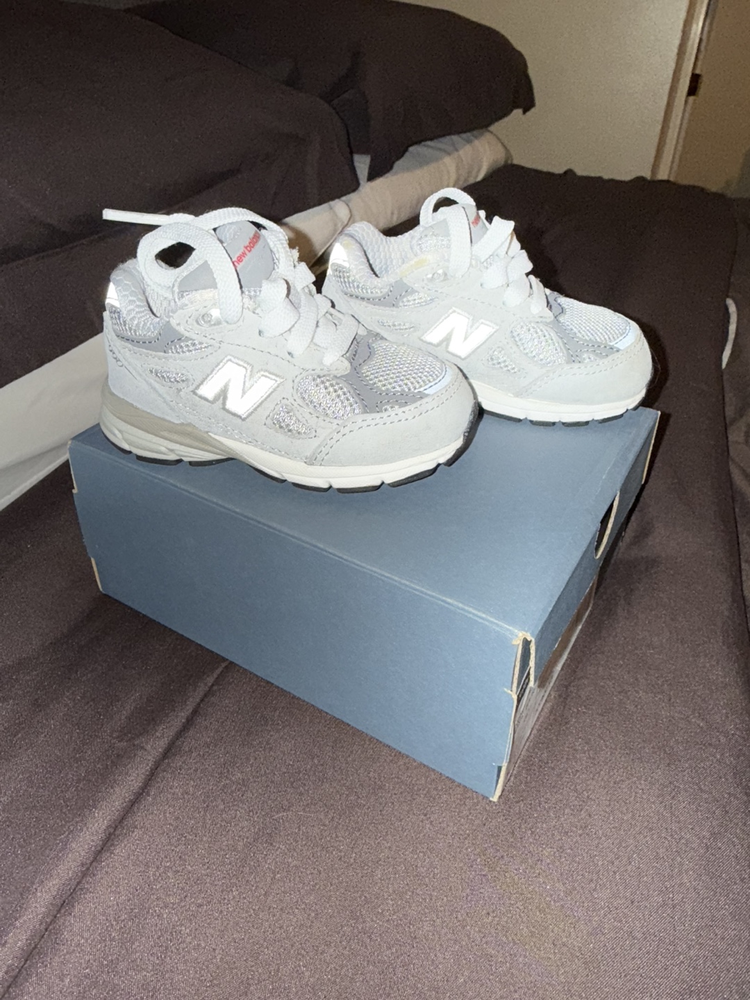 New Balance 990v3 Toddler Sneakers - Grey - Size 2