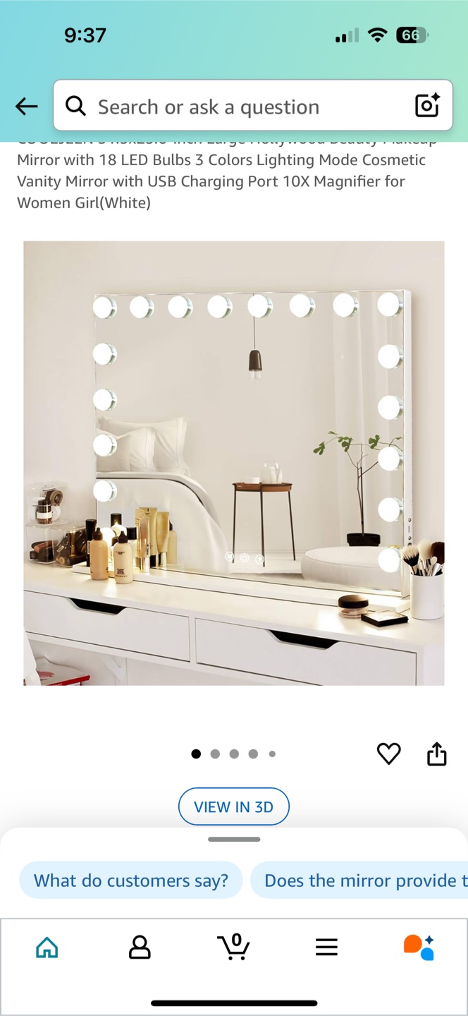 Hollywood Vanity Mirror with Lights - photo 2