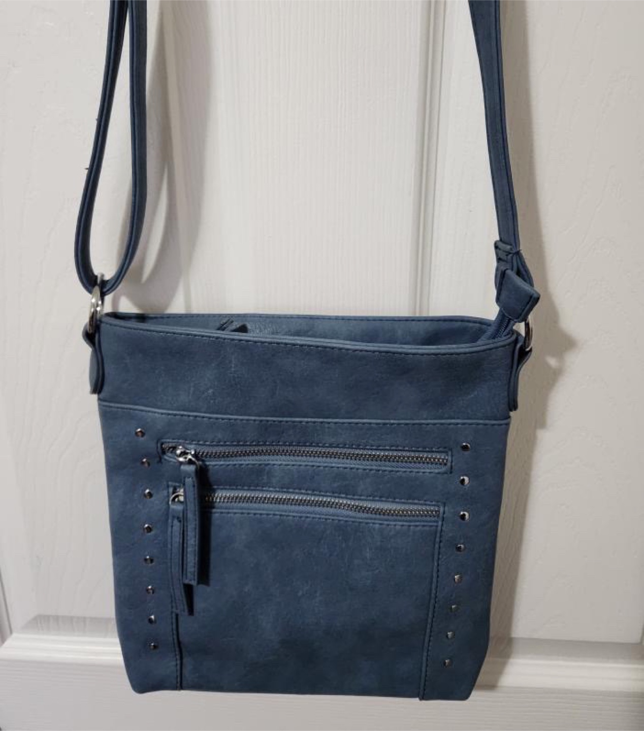 Blush light blue purse