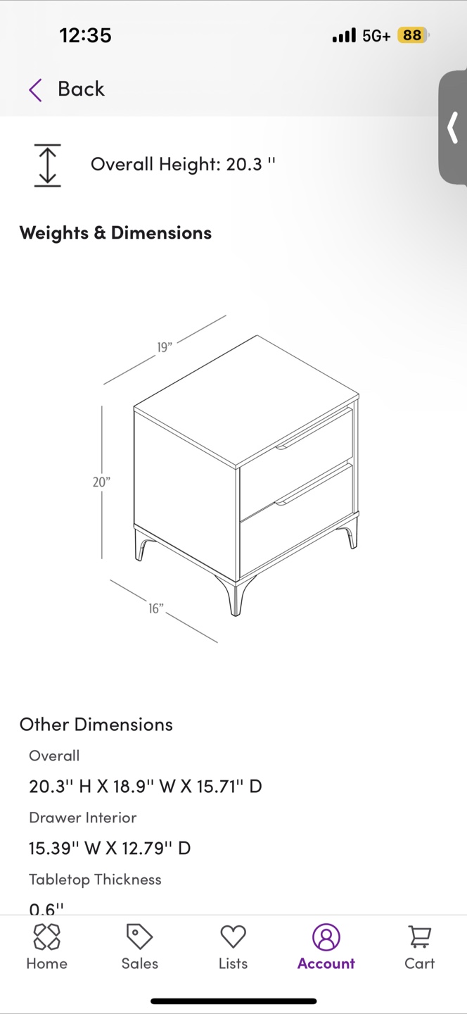 Two-Drawer Nightstand (set of 2) - photo 3