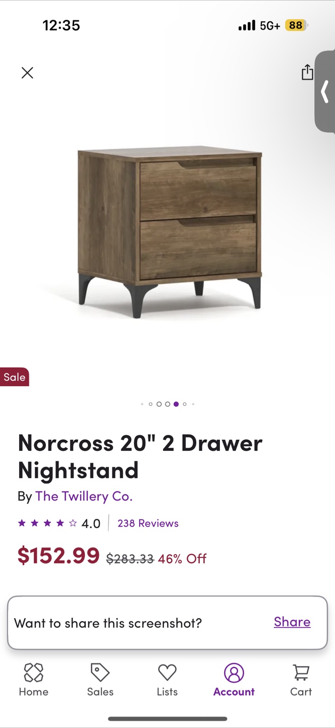 Two-Drawer Nightstand (set of 2) - photo 2