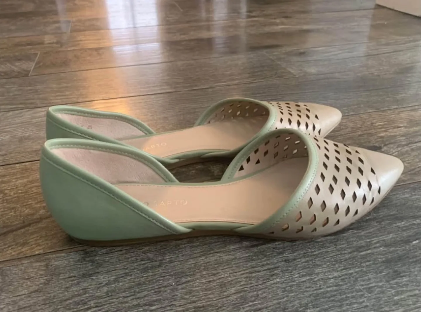 Franco Sarto Women's Flats, Size 8, Mint Green and Beige image indicator(3)