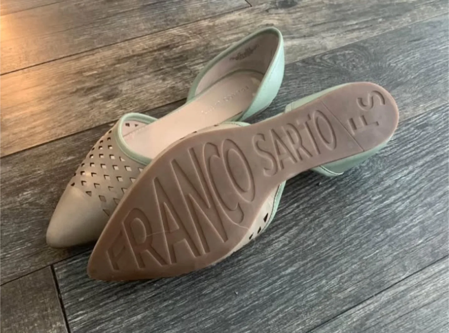 Franco Sarto Women's Flats, Size 8, Mint Green and Beige image indicator(4)