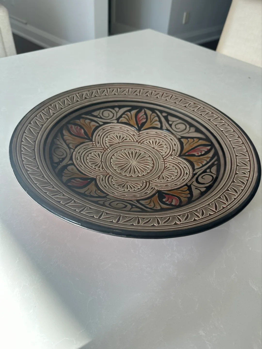 Hand-painted Moroccan Ceramic Plate thumbnail