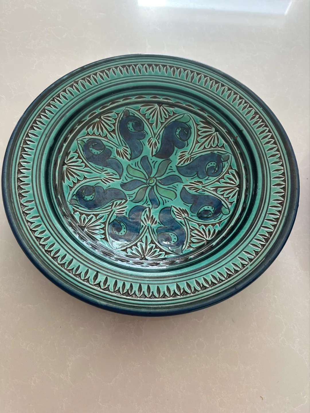 Hand-painted Moroccan Ceramic Plate thumbnail