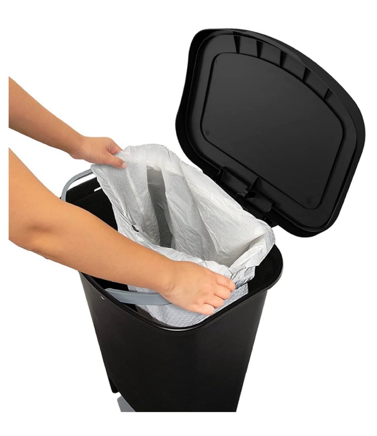 Glade 13-Gallon Step-On Trash Can - Black