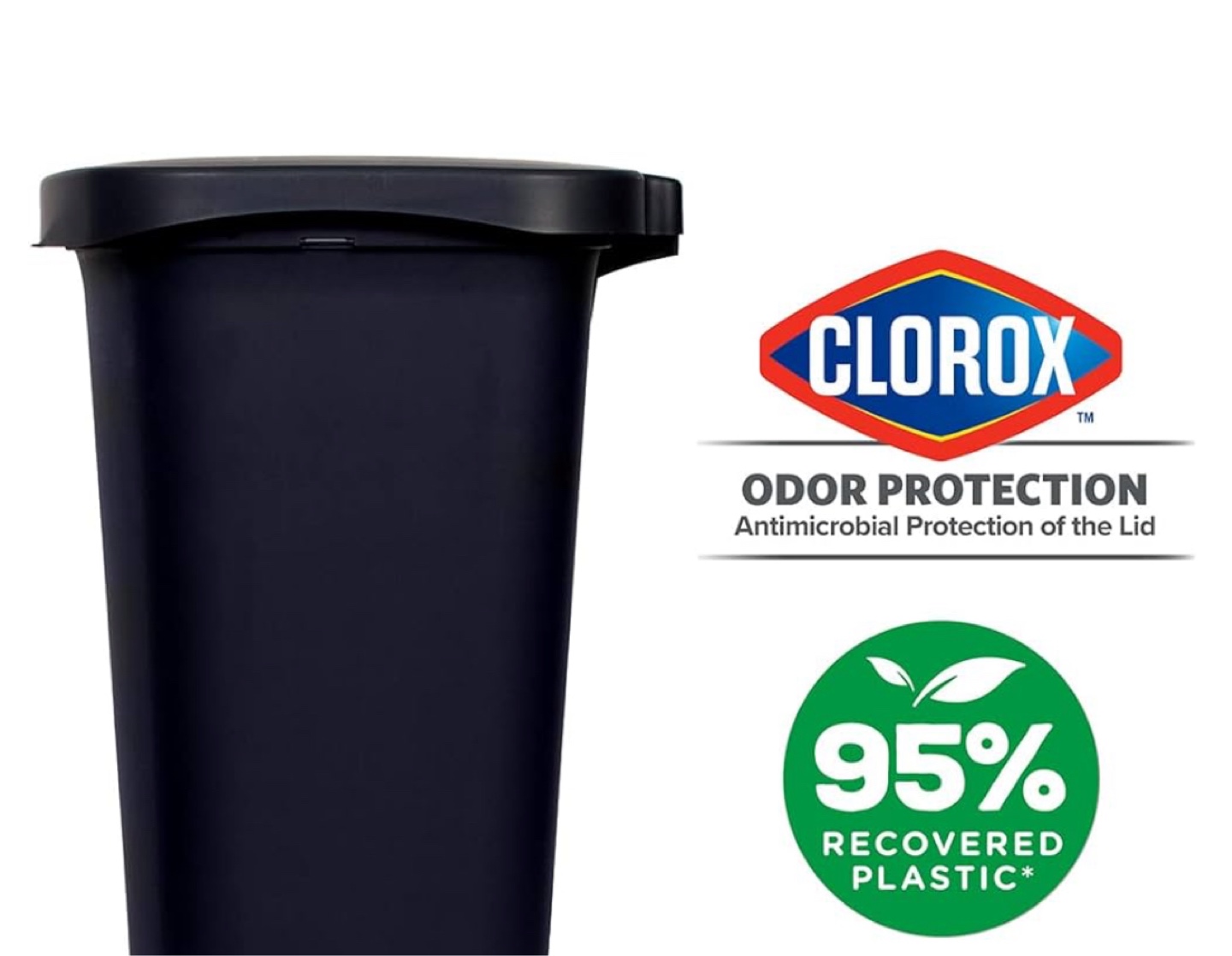 Glade 13-Gallon Step-On Trash Can - Black - photo 2