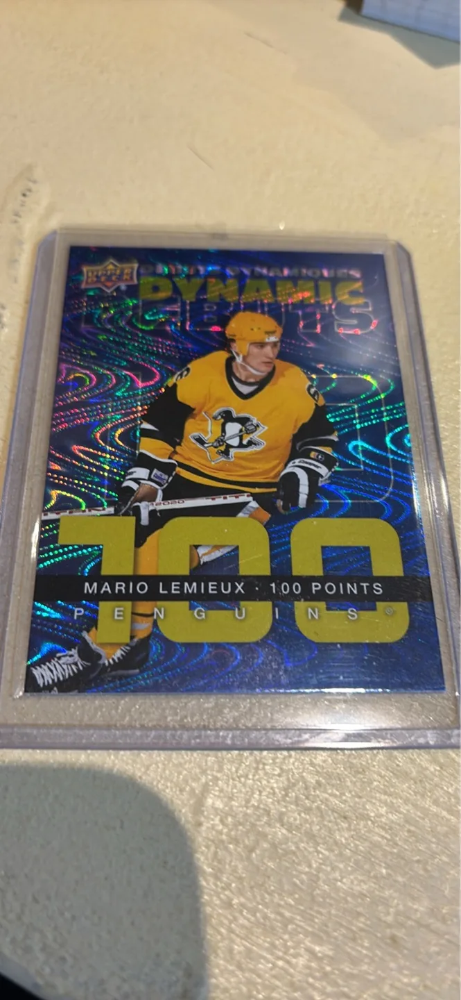 Mario Lemieux 100 Points Dynamic Debut Hockey Card