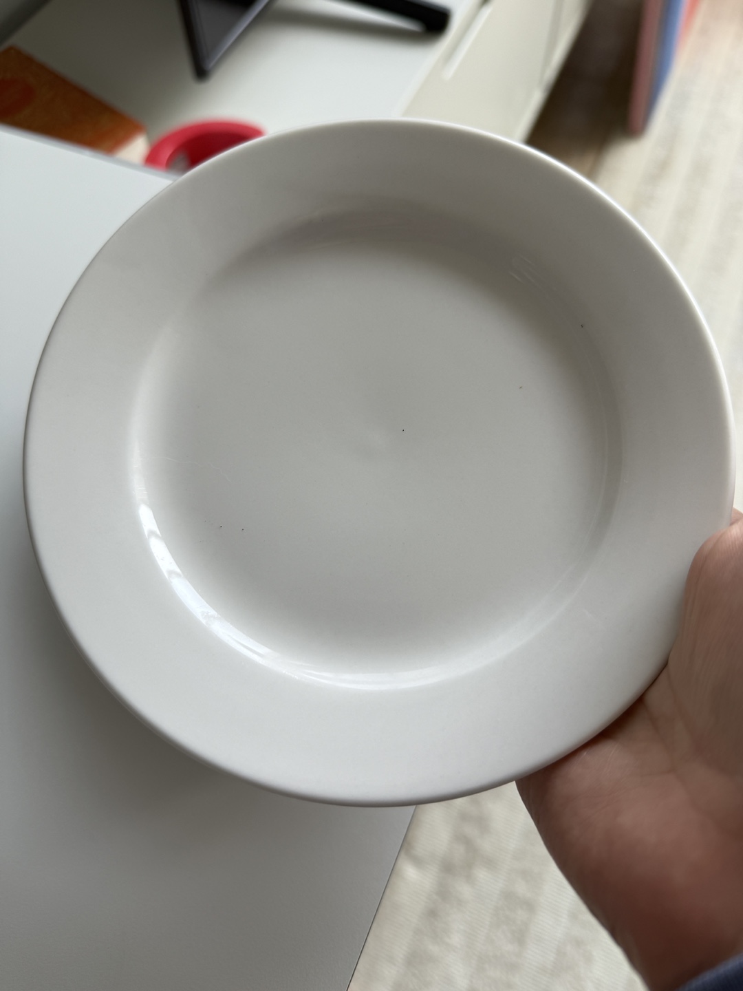 Set of 4 White Desert Plates