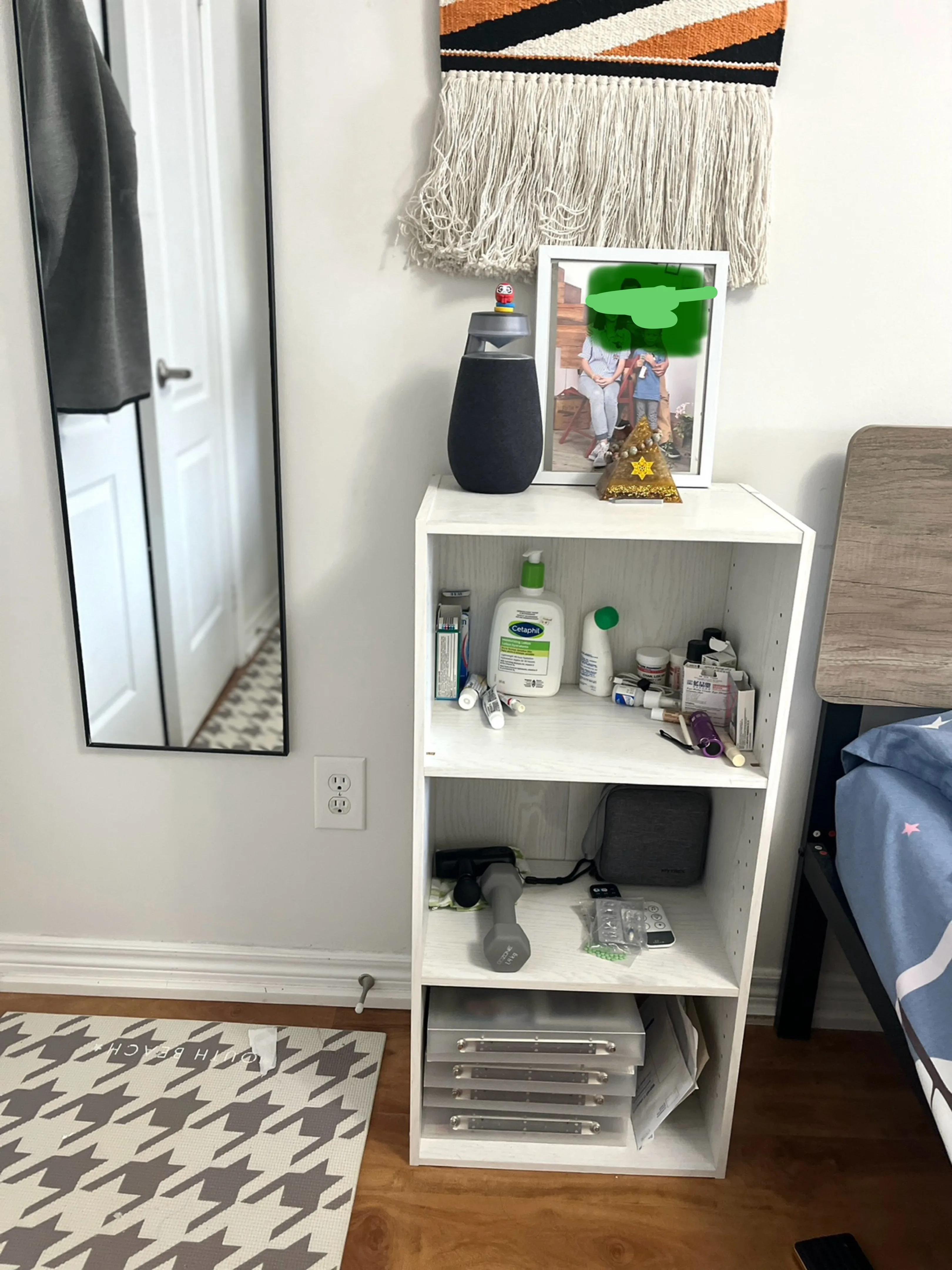 95% new🌈 Wooden 🪵 White 3-shelf Organizer image indicator(2)