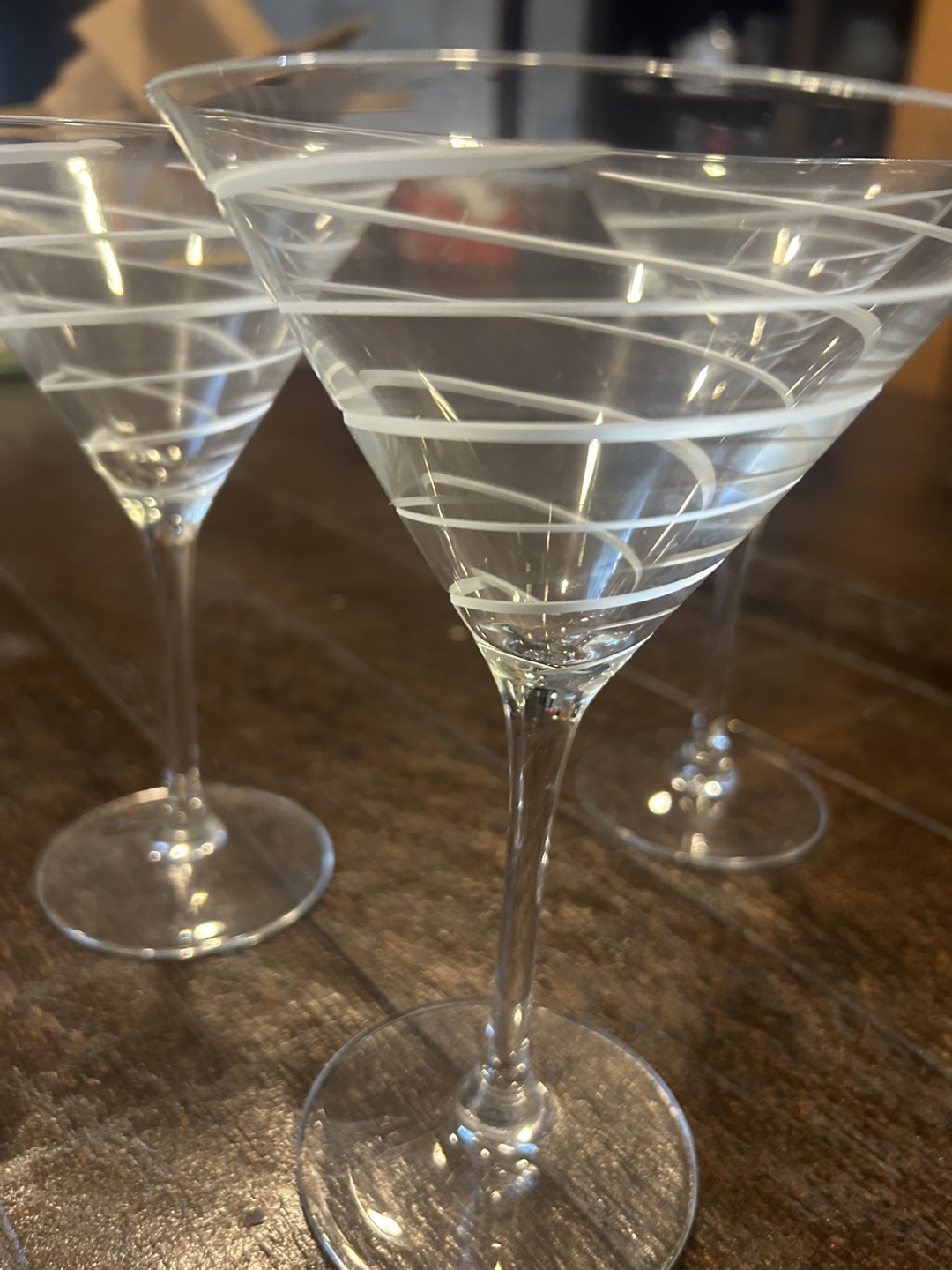 Set of 6 Martini Glasses - Two Designs - photo 3