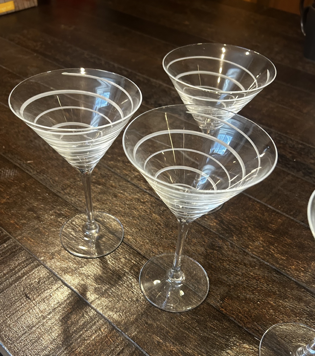 Set of 6 Martini Glasses - Two Designs - photo 2