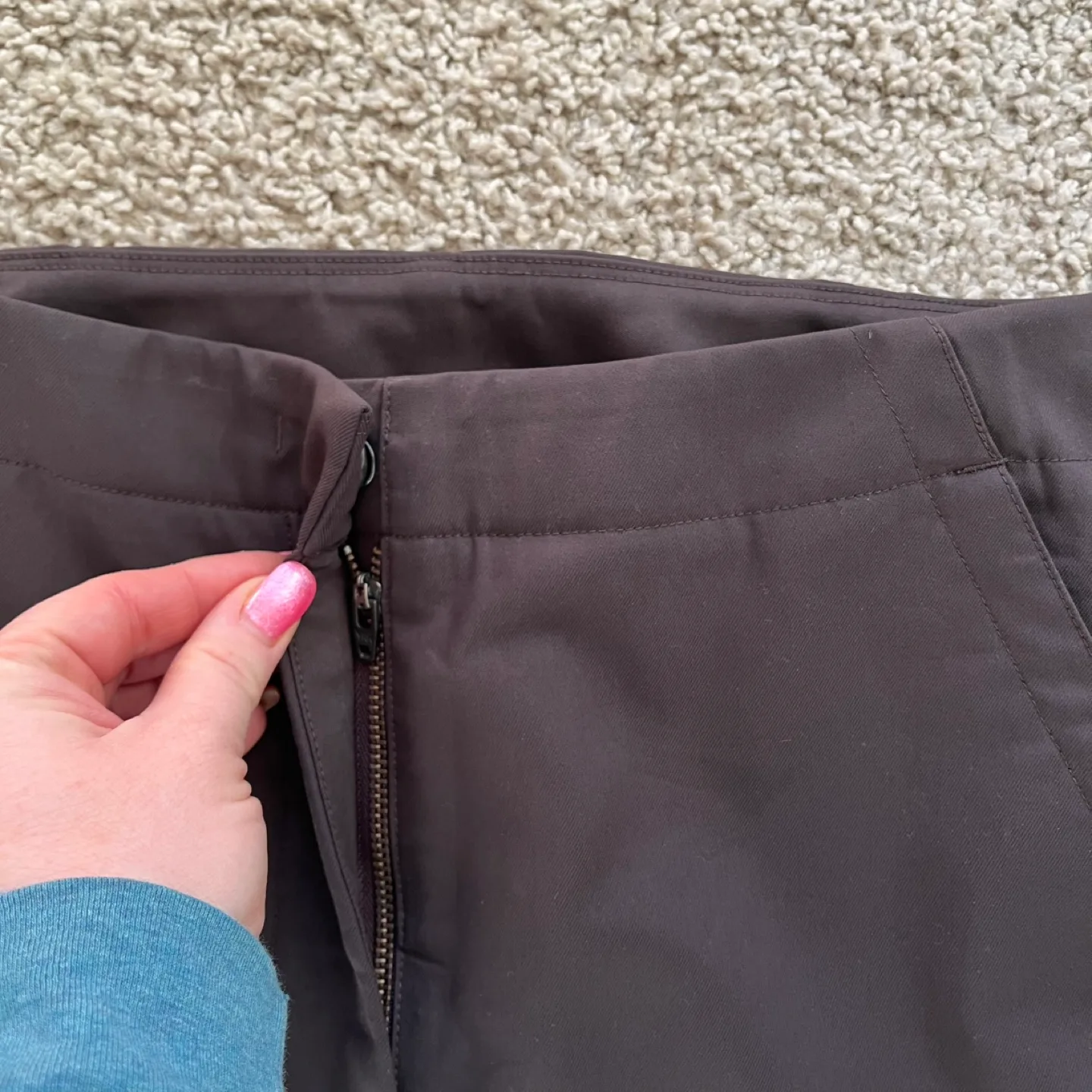 Kit and Ace Navigator Slim-Leg Brown Trousers - Size 6 image indicator(3)