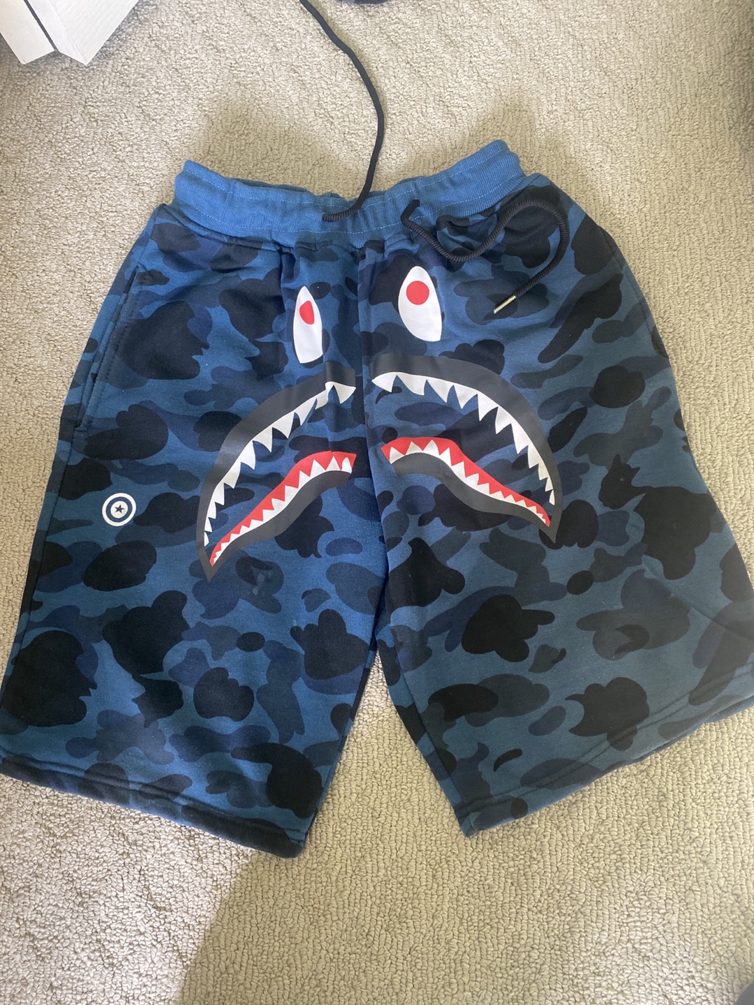 A Bathing Ape Blue Camo Shorts