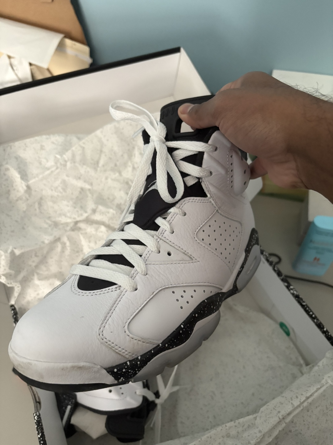 Air Jordan 6 Retro White/Black Men's Size 8 - photo 2
