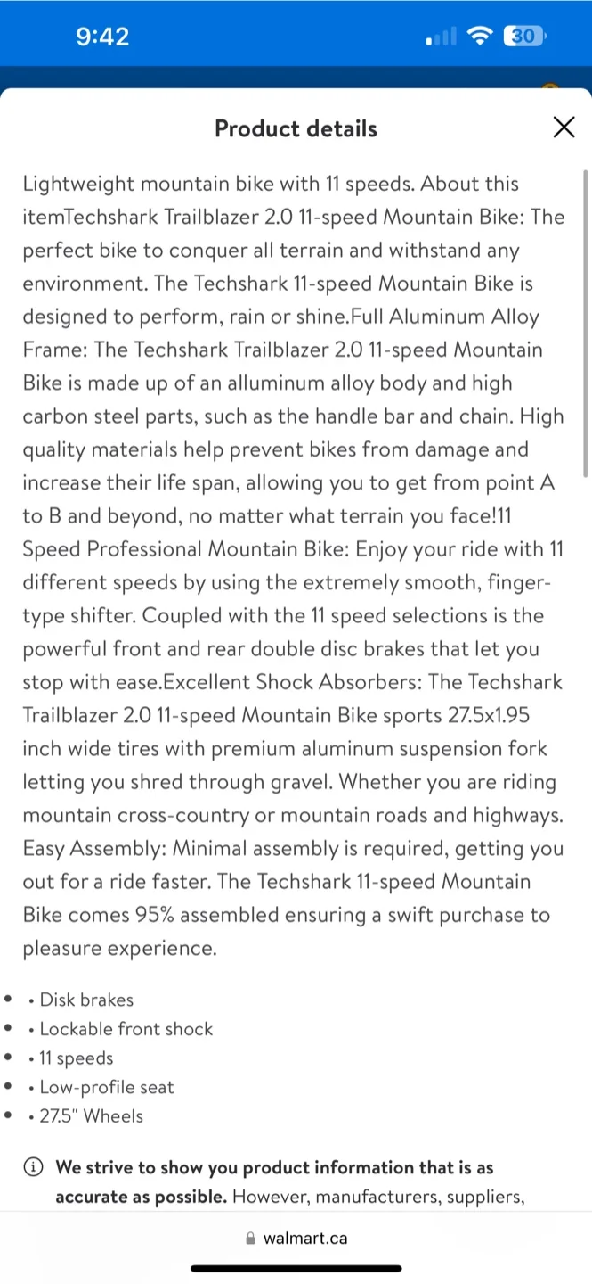 Techshark Trailblazer 2.0 11-Speed Mountain Bike - Blue image indicator(5)