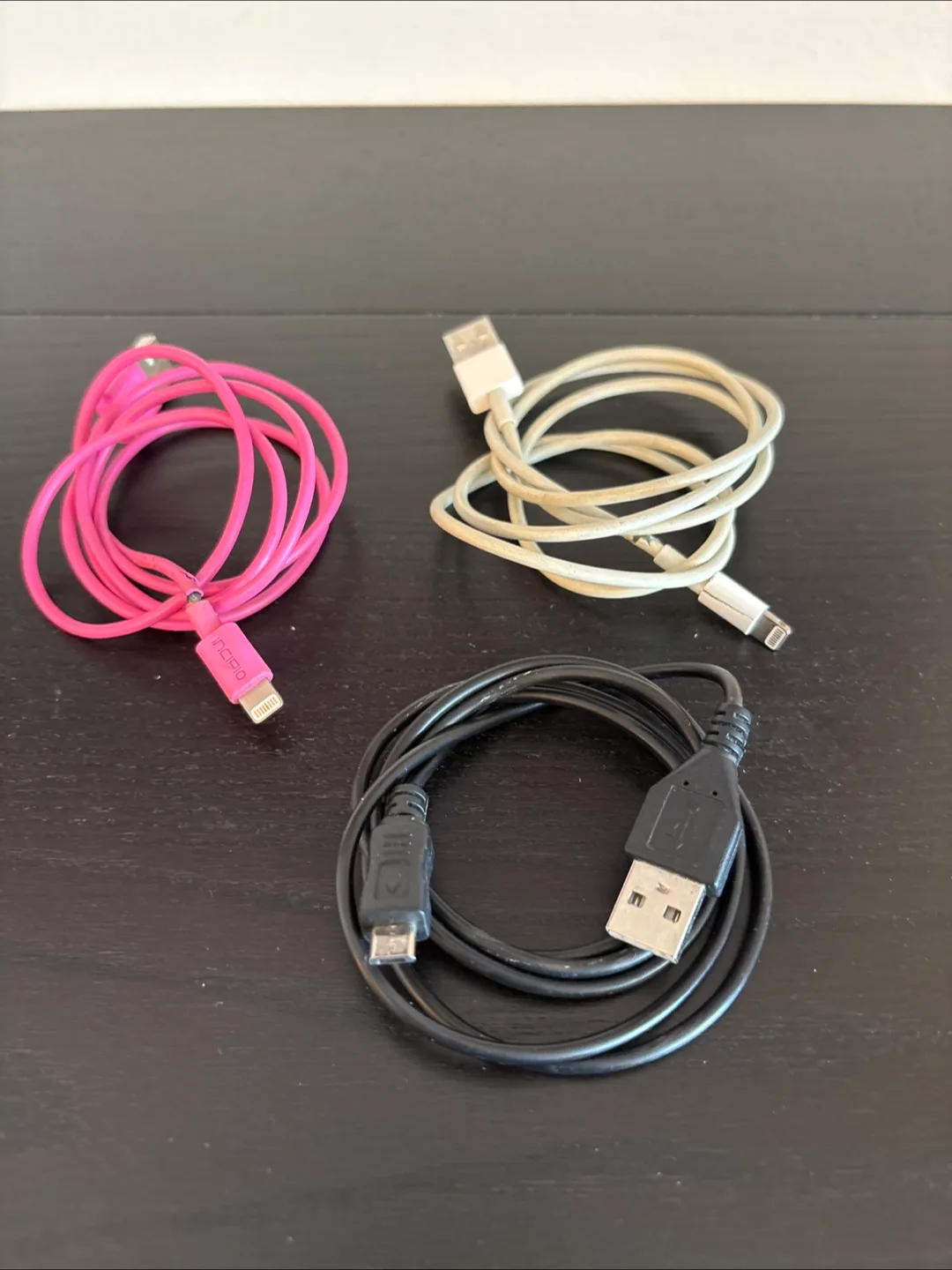 Three USB charging cables thumbnail