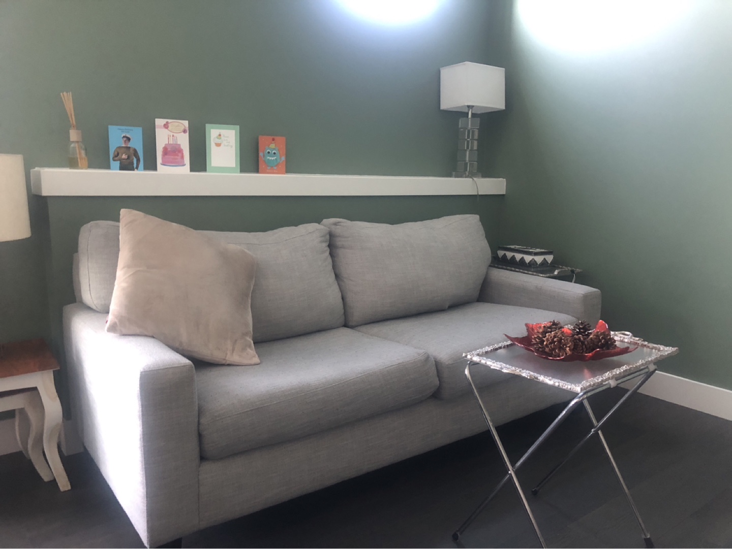 Light Gray Comfy Couch - photo 2