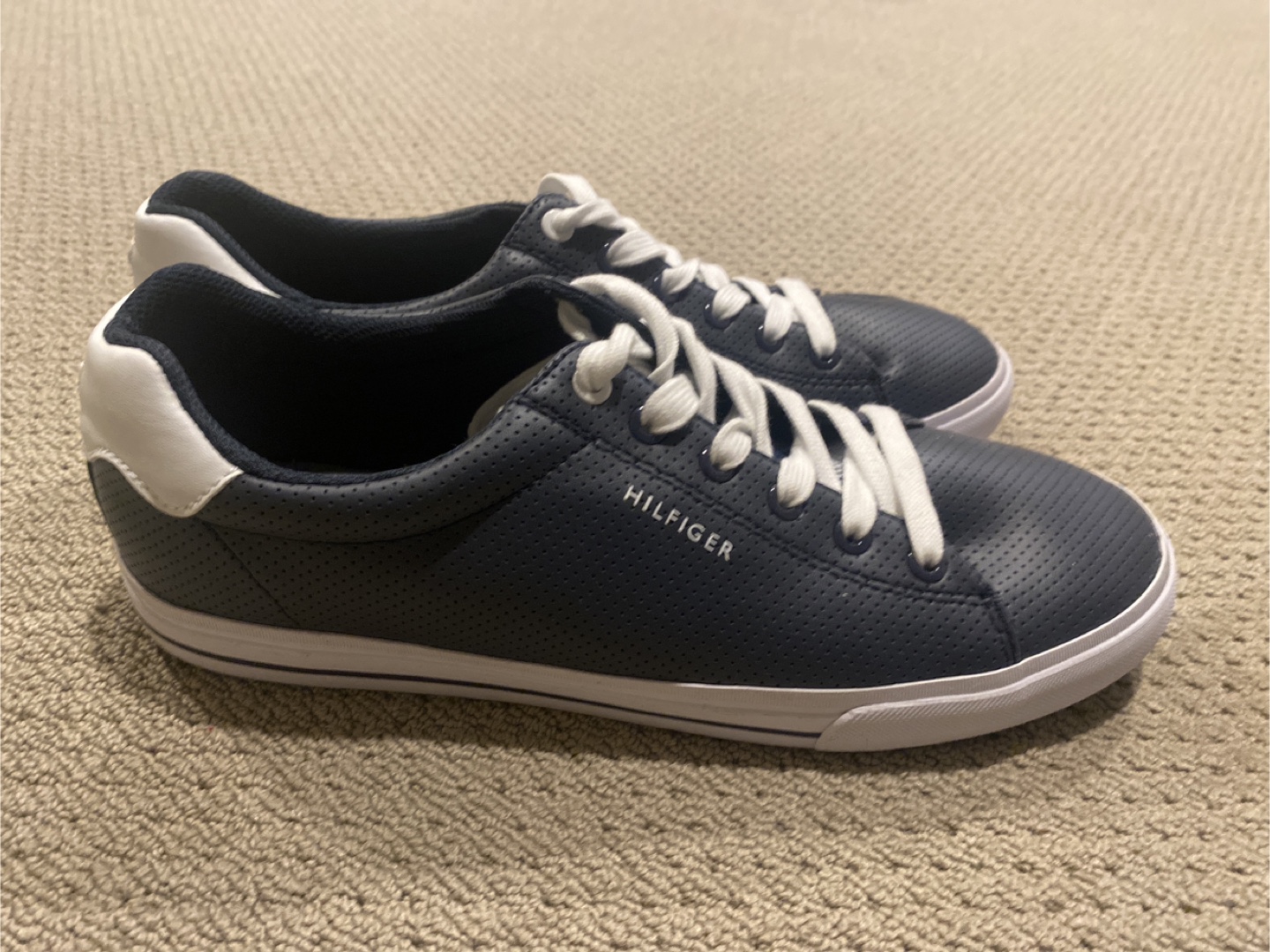 Tommy Hilfiger Navy Blue Perforated Sneakers