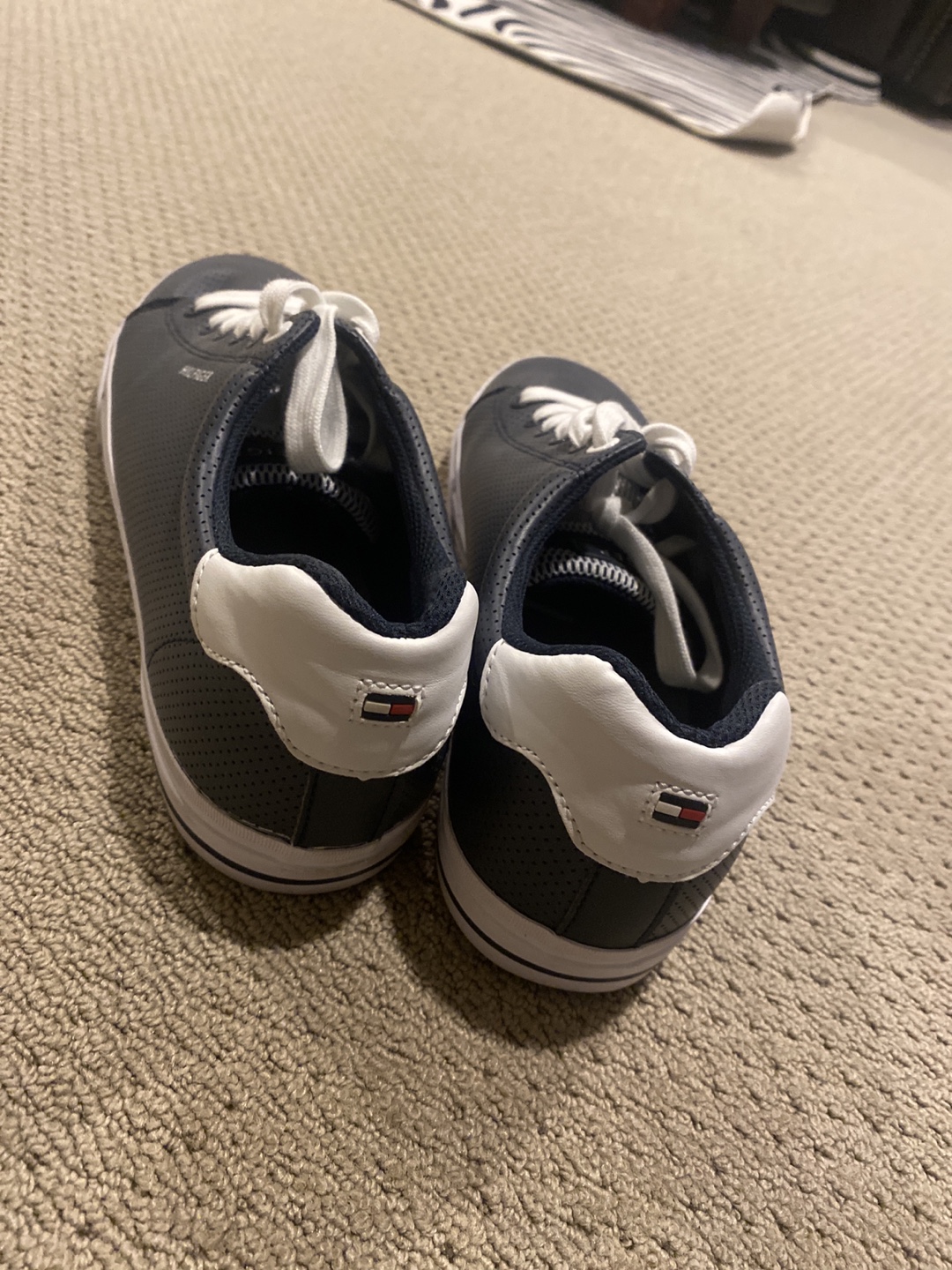 Tommy Hilfiger Navy Blue Perforated Sneakers - photo 4