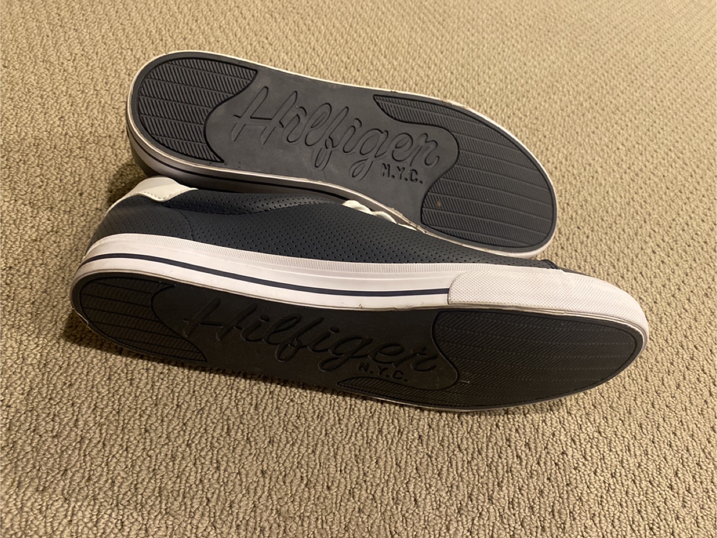 Tommy Hilfiger Navy Blue Perforated Sneakers - photo 2