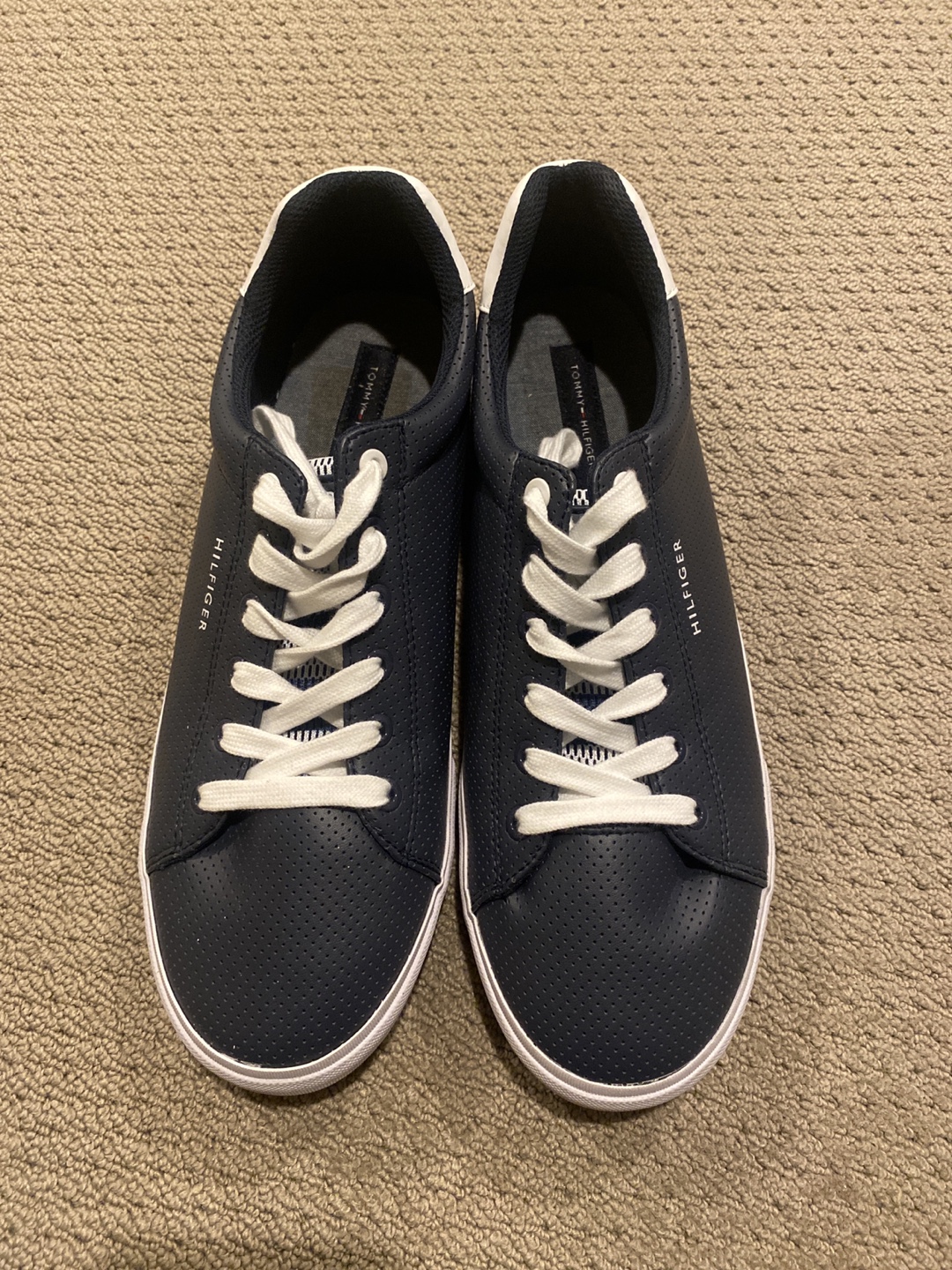 Tommy Hilfiger Navy Blue Perforated Sneakers - photo 3