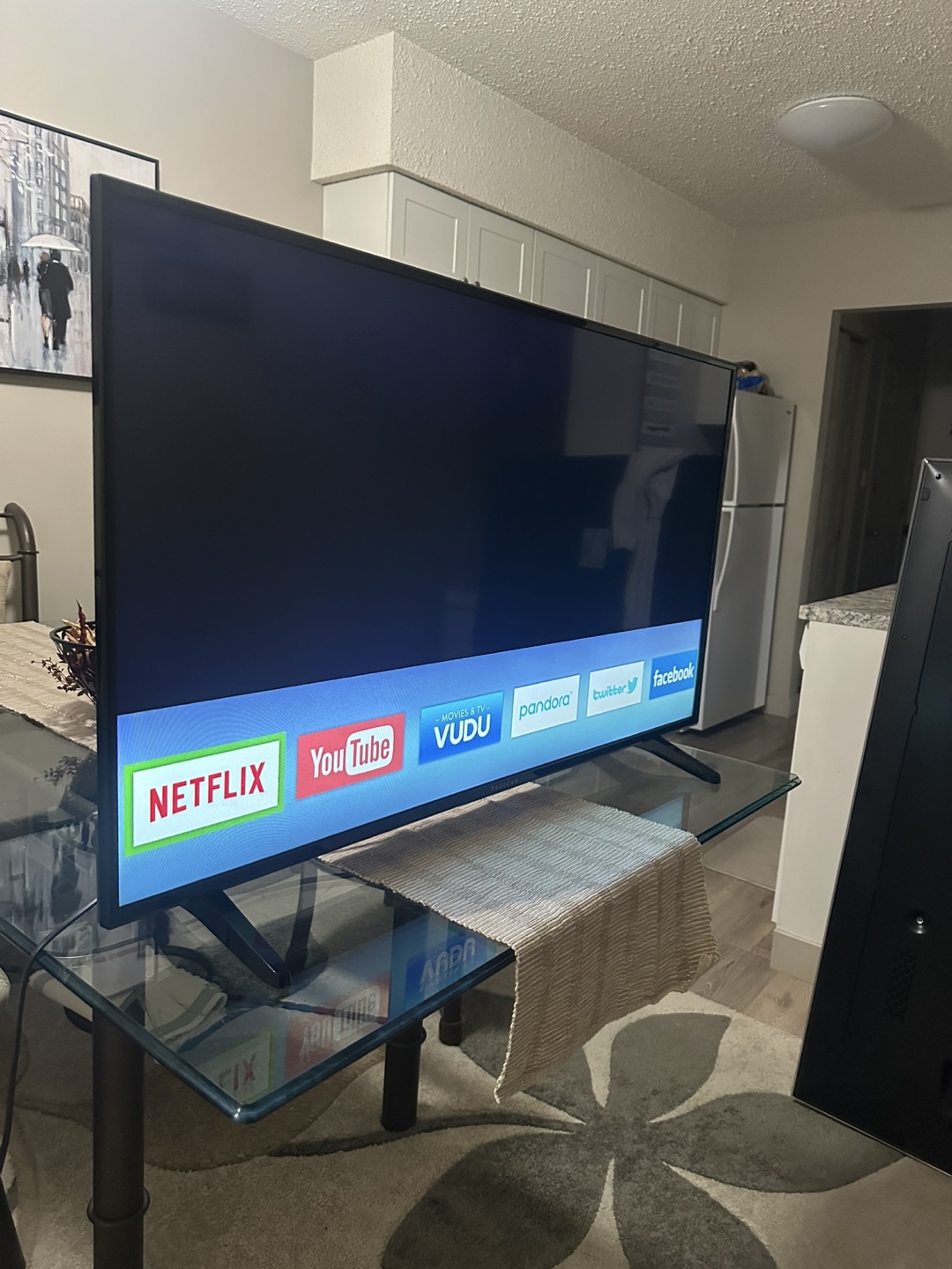 46-inch smart TV in immaculate, like-new condition