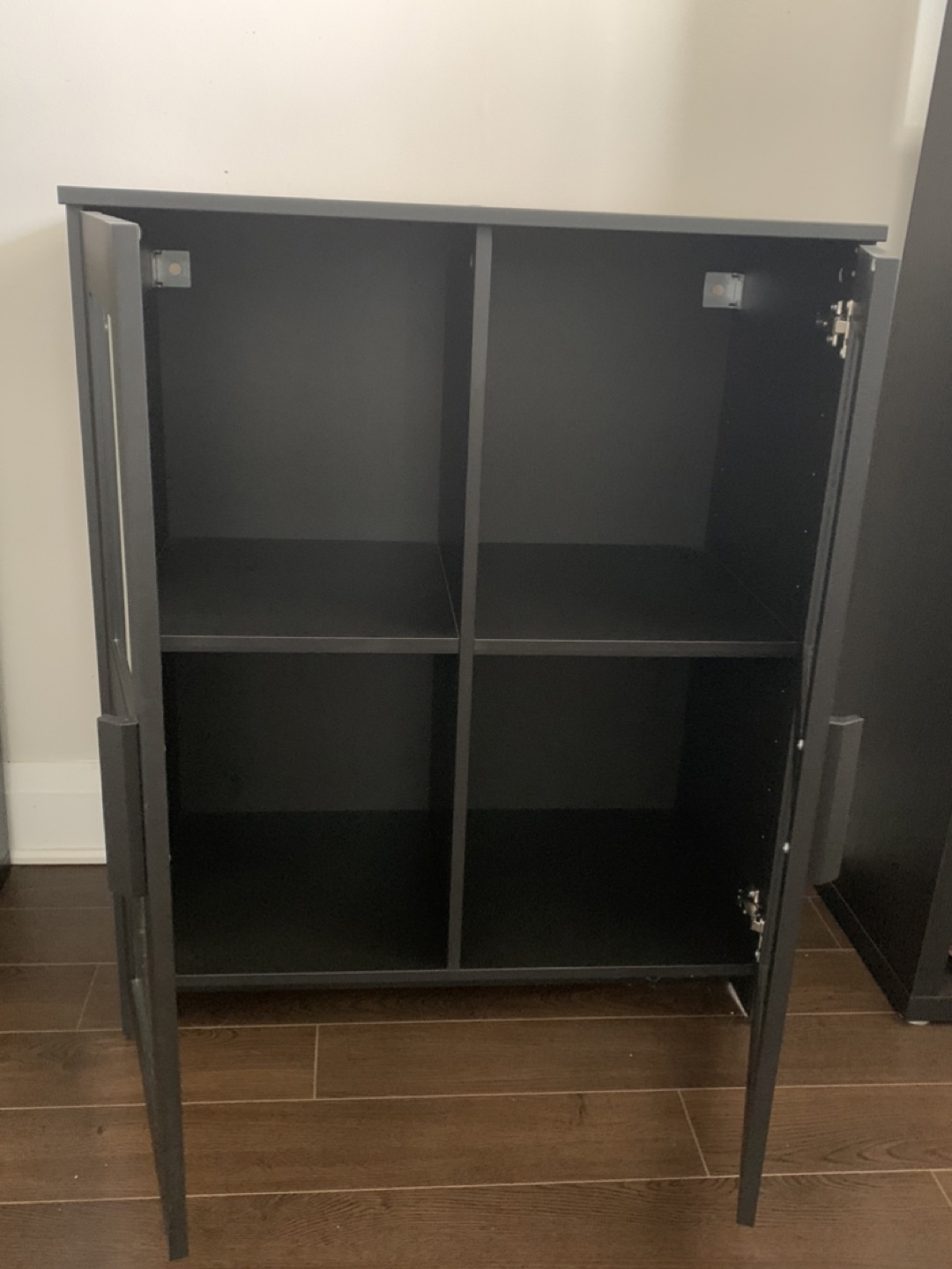 Black Cabinet with Glass Doors - photo 2