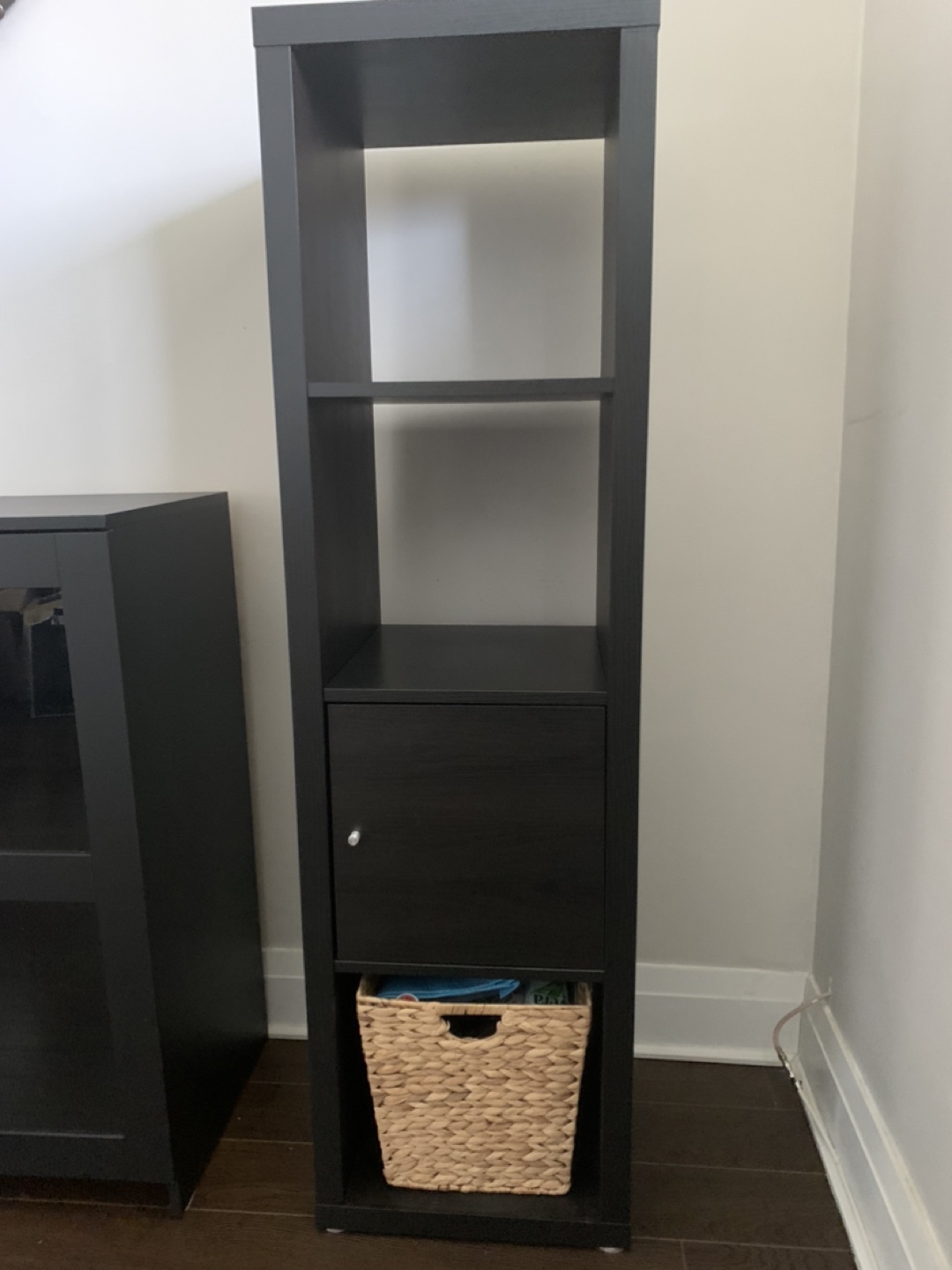 Black Cube Storage Shelf Unit