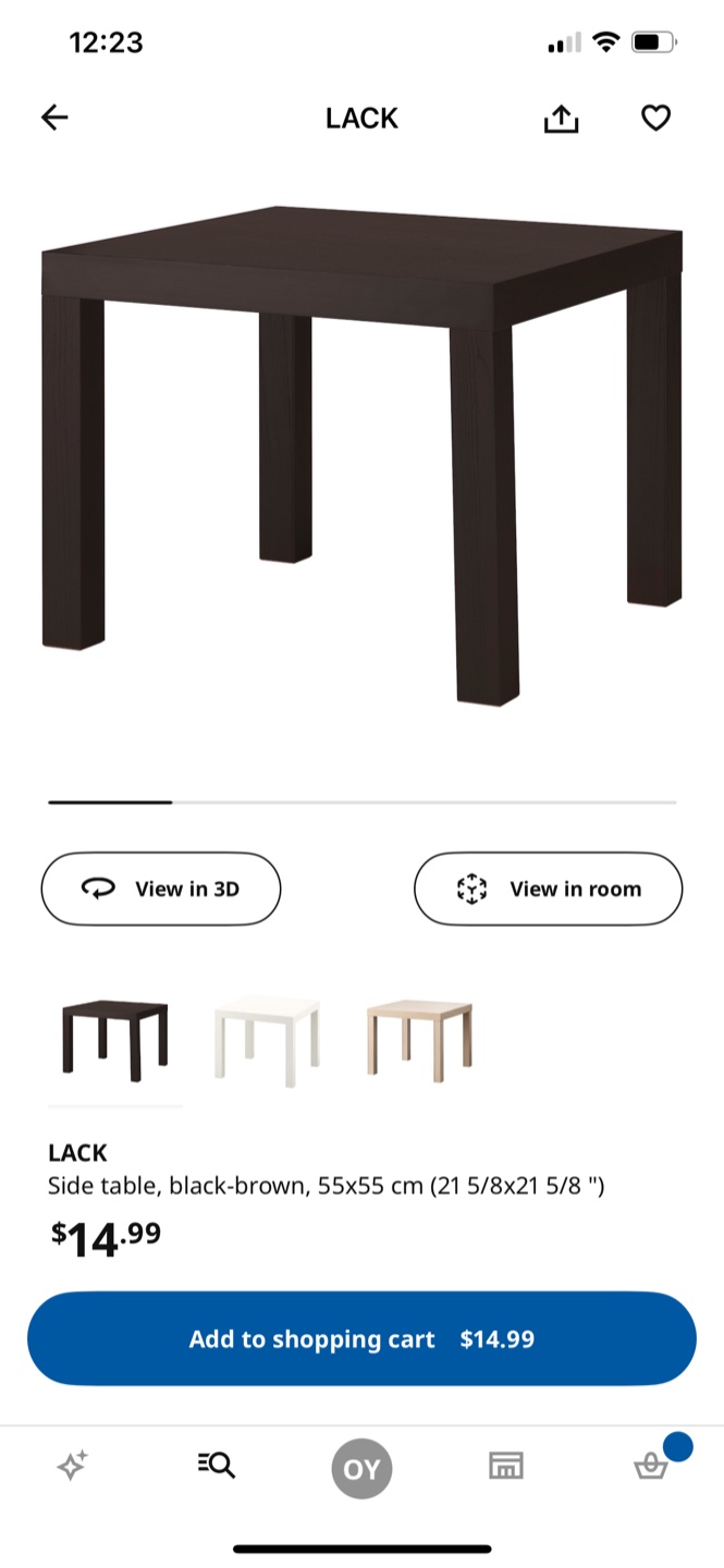 IKEA Lack Side Table - Black-Brown - photo 2